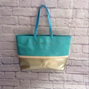 Furla color block tote bag